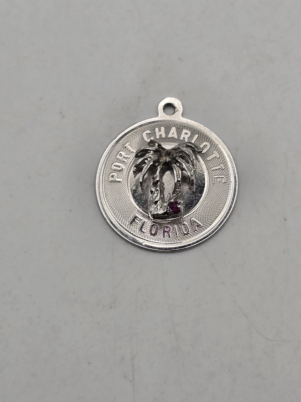 Sterling Silver Port Charlotte Florida Palm Tree Charm
